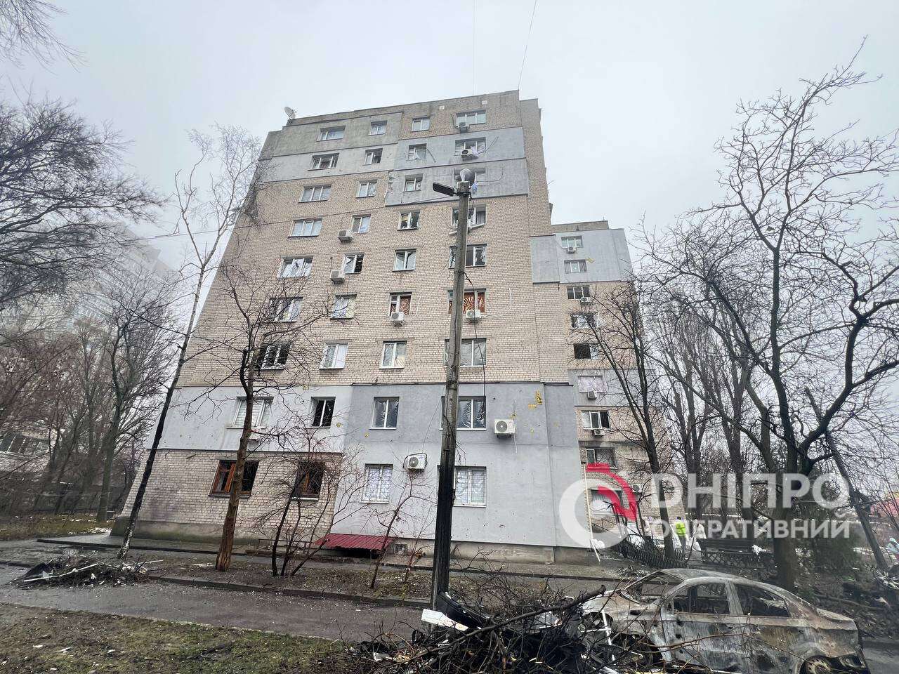 Атака на Дніпро у ніч на 7 січня 2026 - кадри з місця події