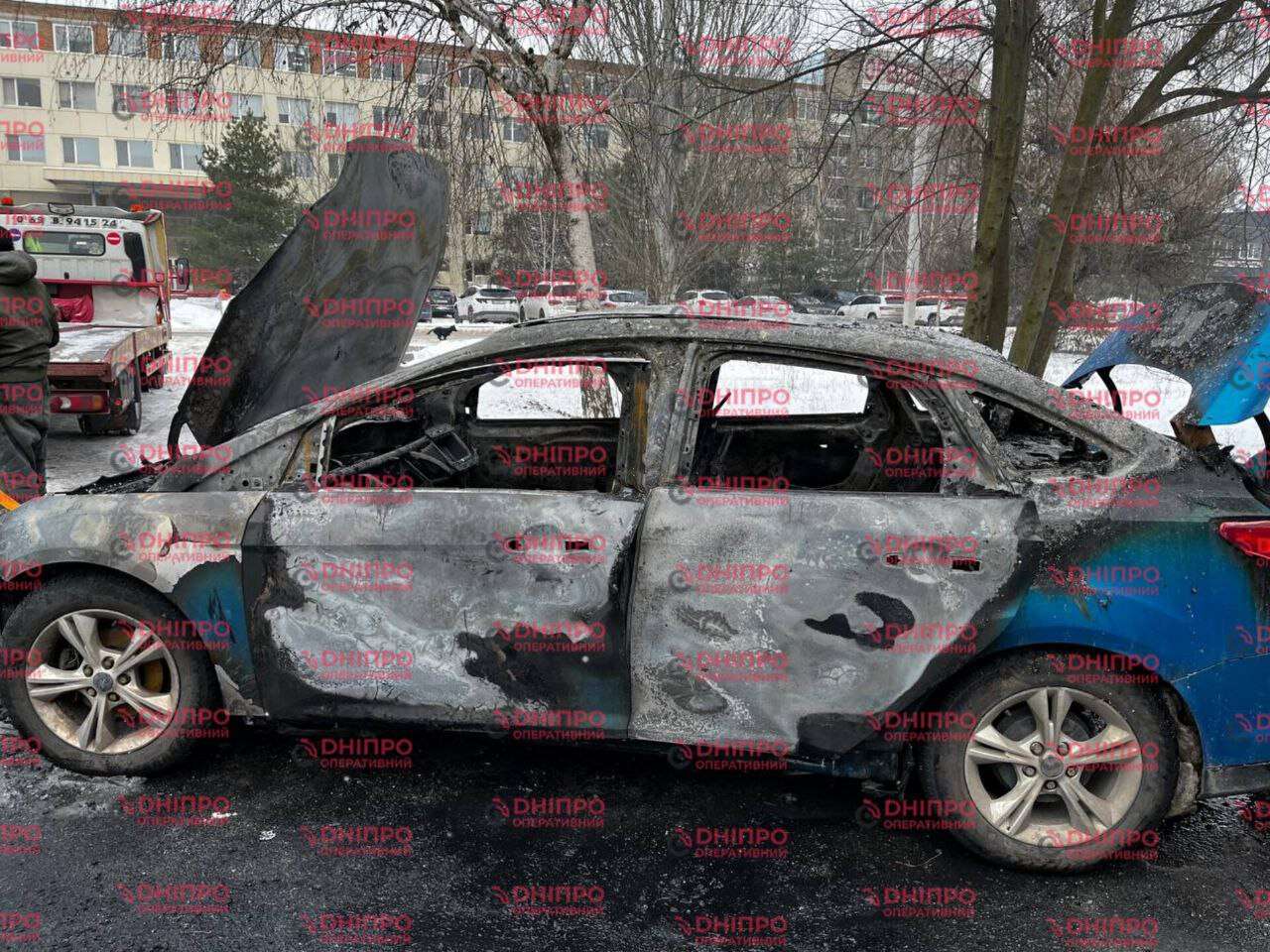 Густое задымление на ж/м Левобережный в Днепре 14 января - подробности