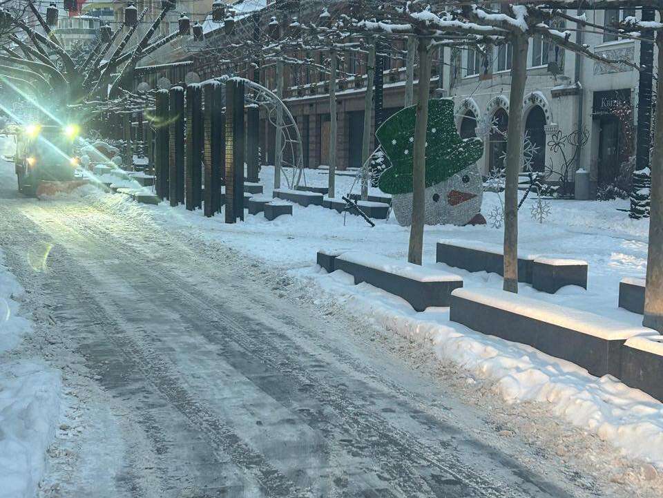 Снегопад в Днепре