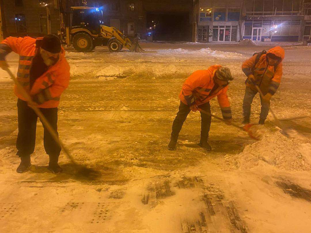 Снегопад в Днепре