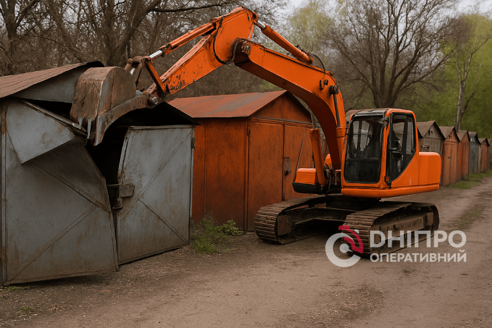 Масовий демонтаж гаражів у Дніпрі