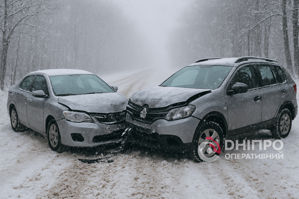 ДТП через нерозчищений сніг