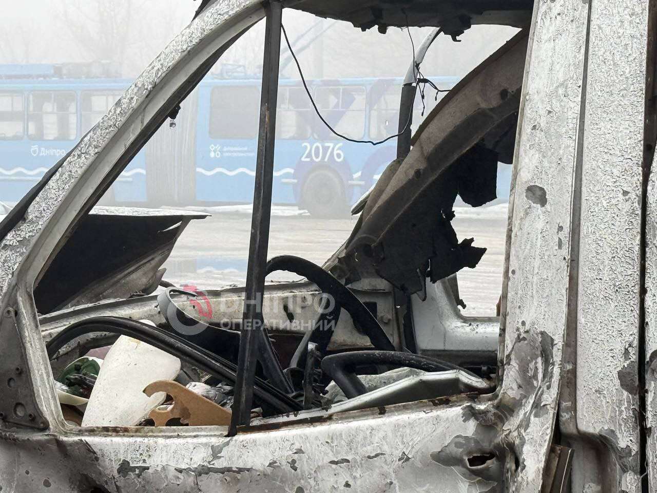 Дніпро атака БпЛА 7 лютого: як виглядає пошкоджене тролейбусне депо