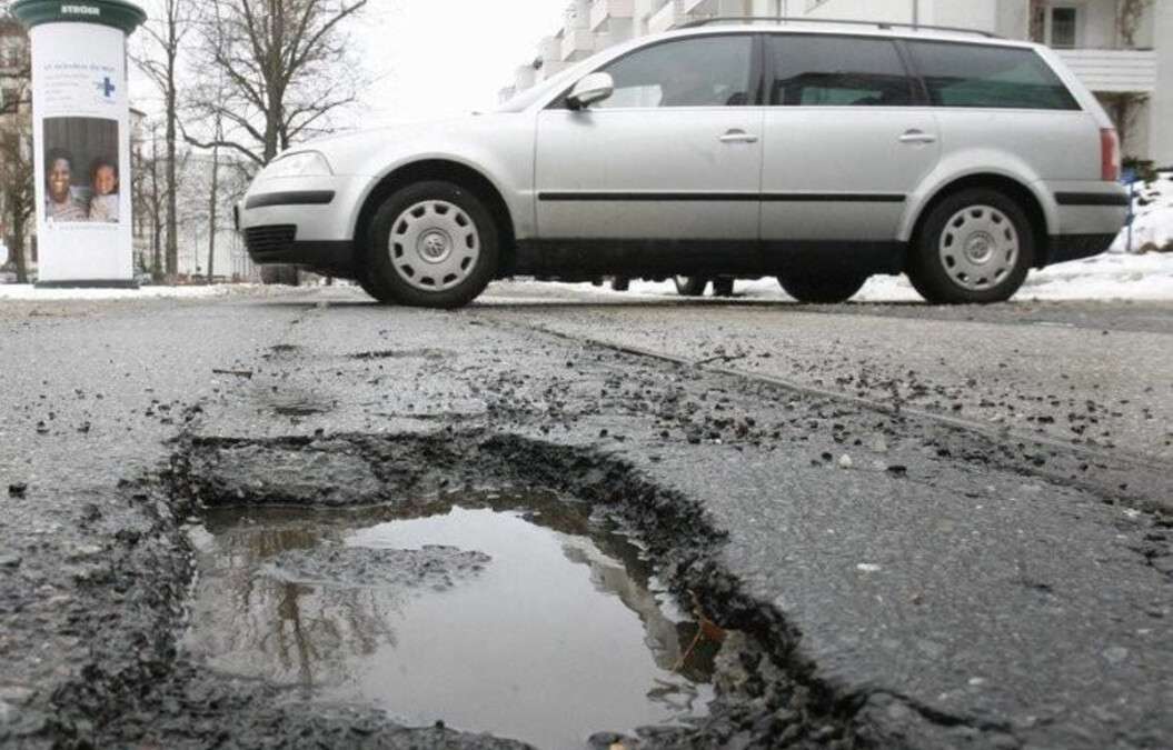 Дороги в Германии после зимы