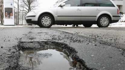 Дороги в Германии после зимы