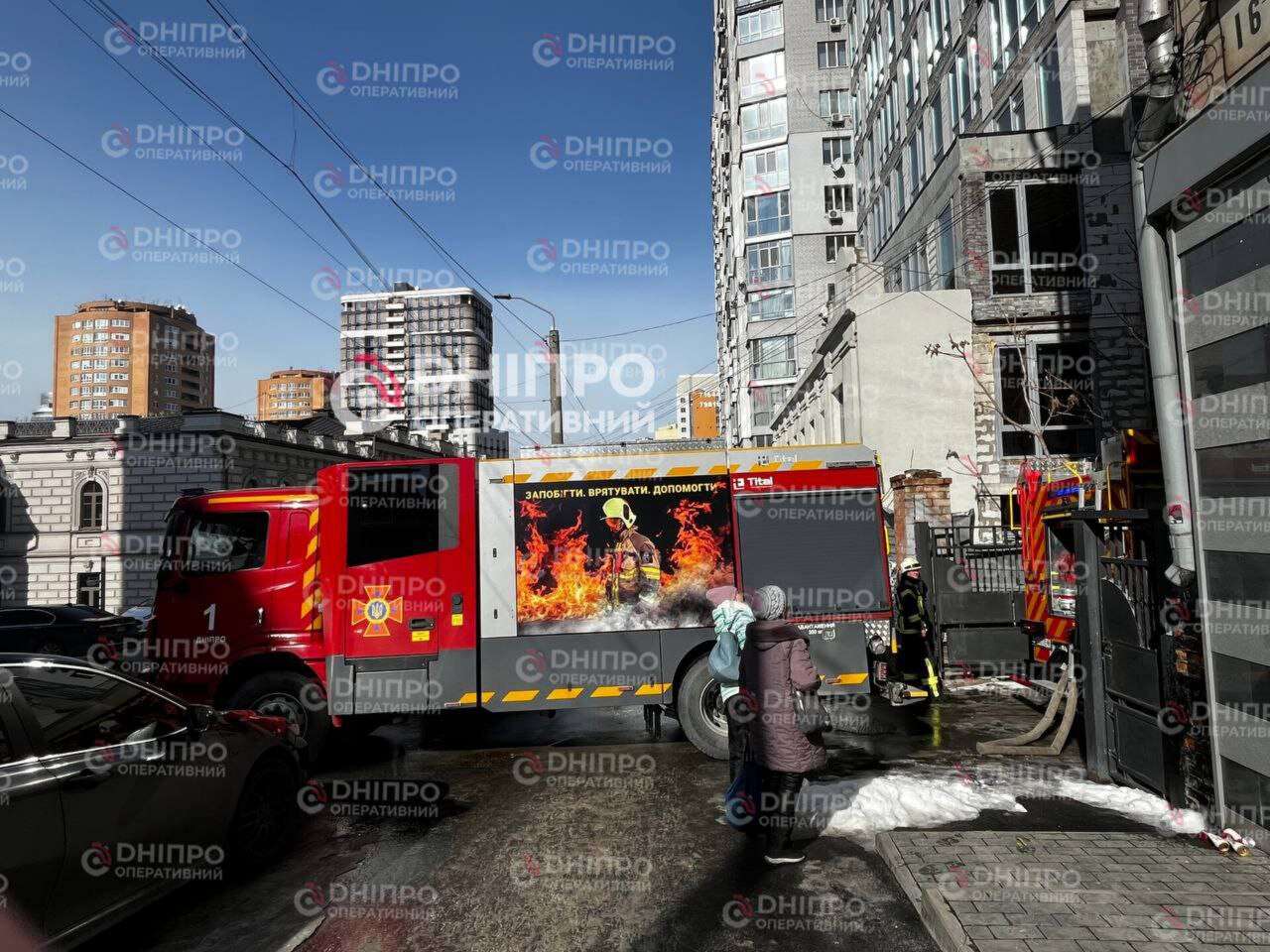 Пожар в центре Днепра 23.02.2026: подробности с места происшествия