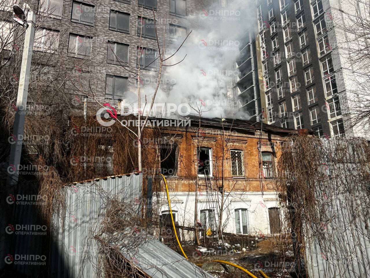 Пожар в центре Днепра 23.02.2026: подробности с места происшествия