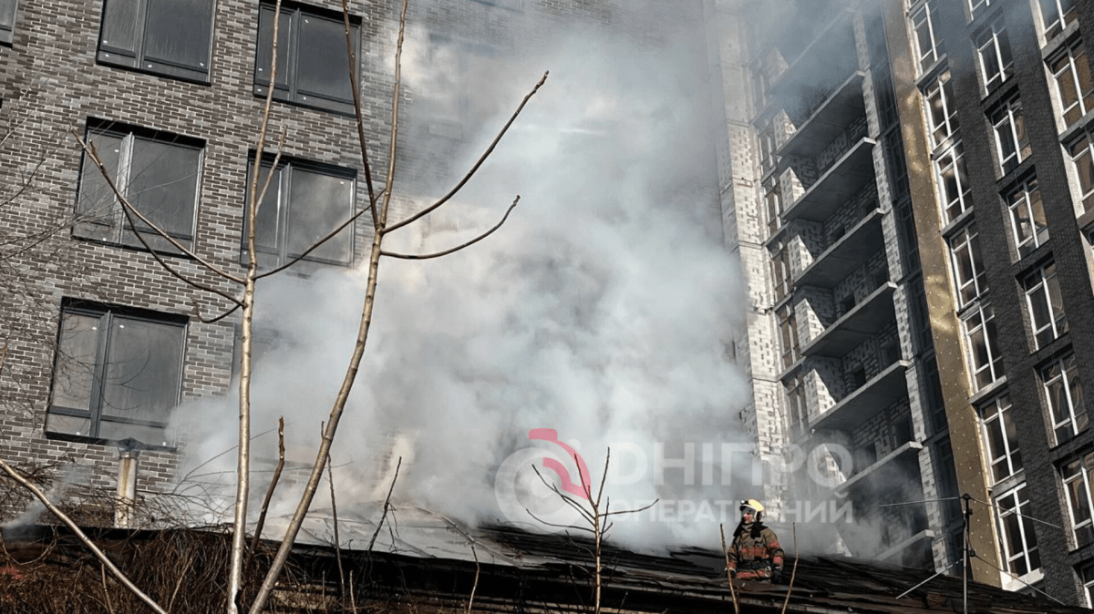 Пожар в центре Днепра 23.02.2026: подробности с места происшествия