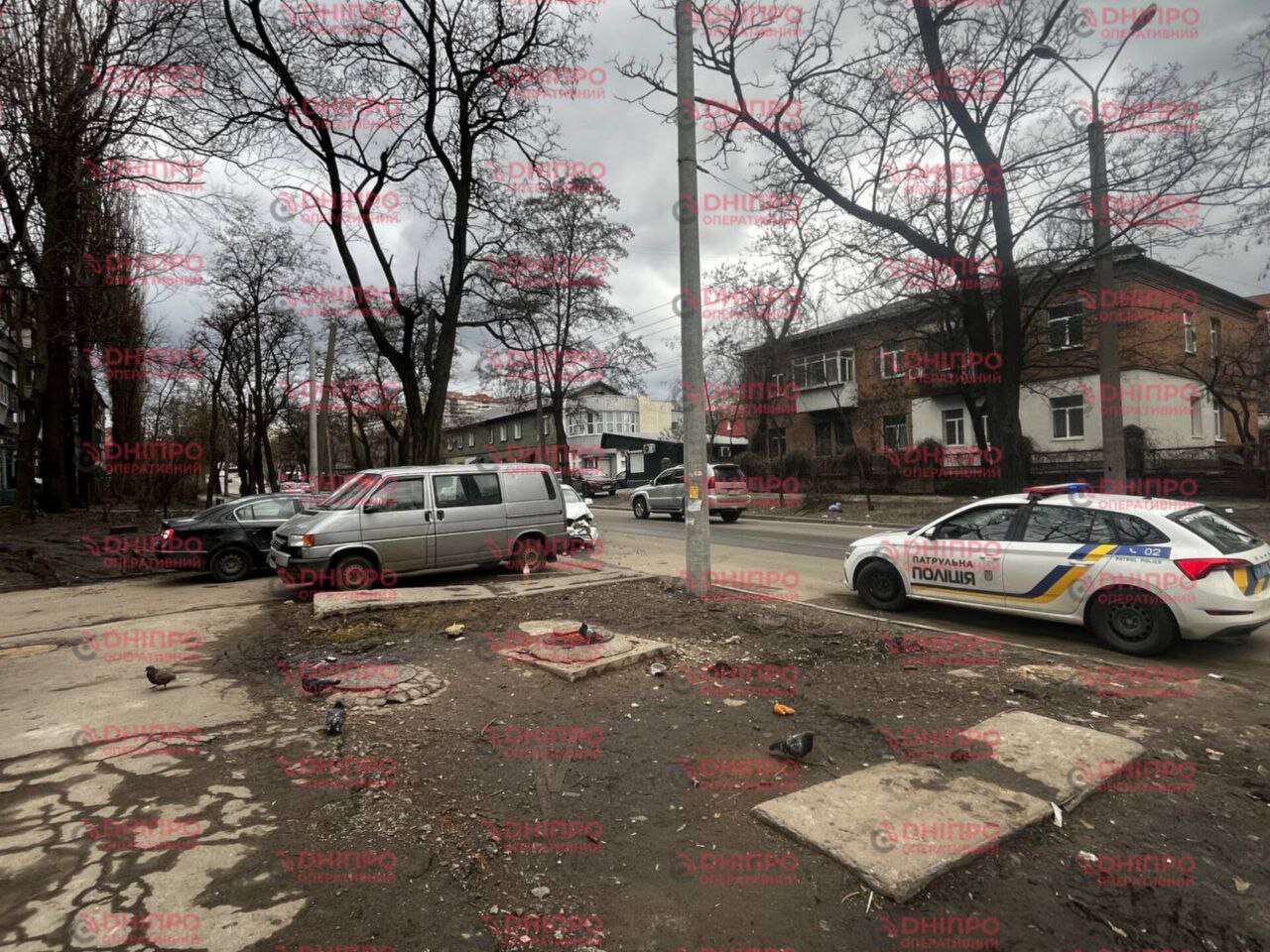 Тройное ДТП в центре 03.03.2026: кадры с места происшествия