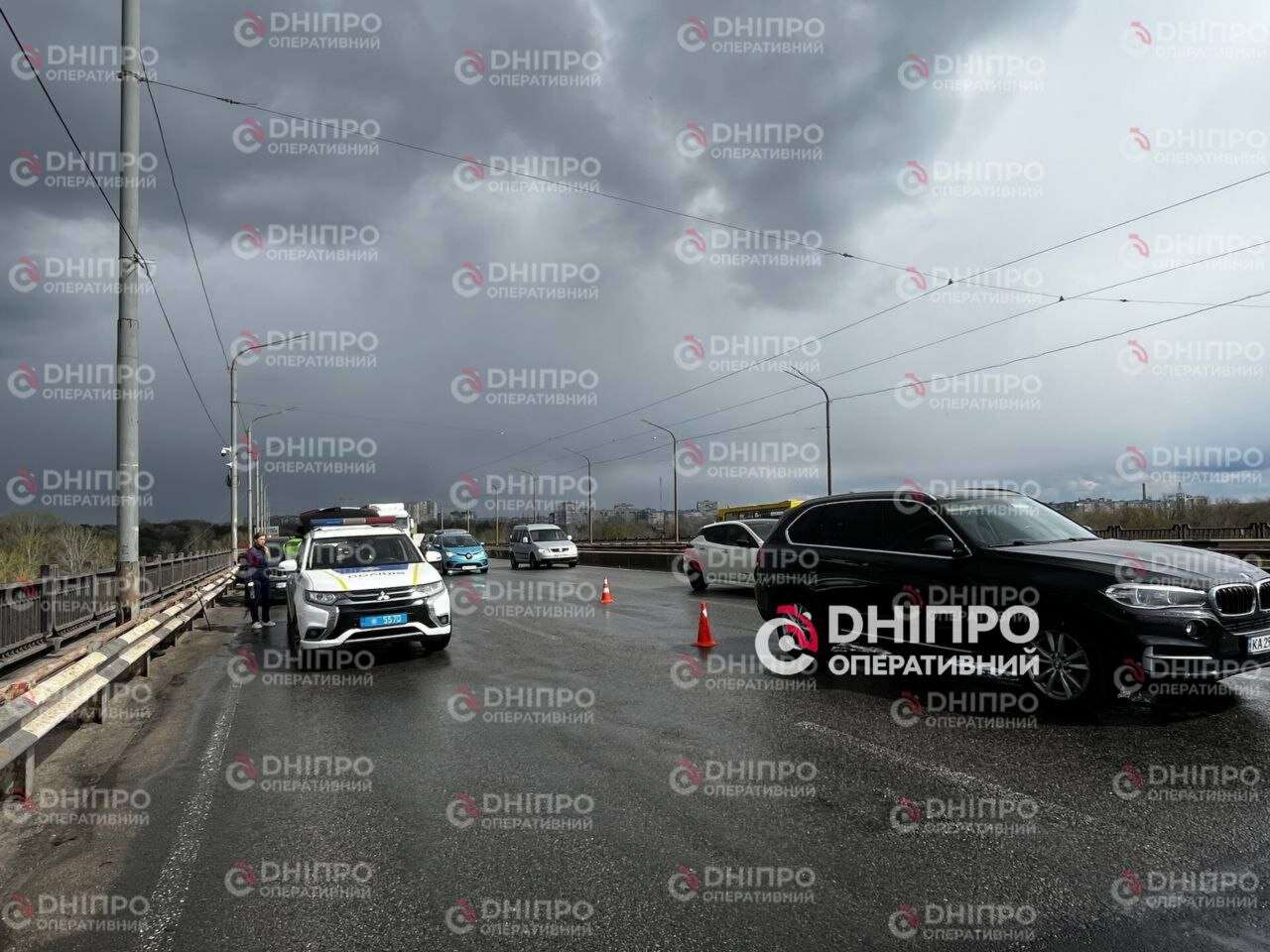 Серйозна ДТП на Кайдацькому мосту 08.04.2026 - відео та подробиці