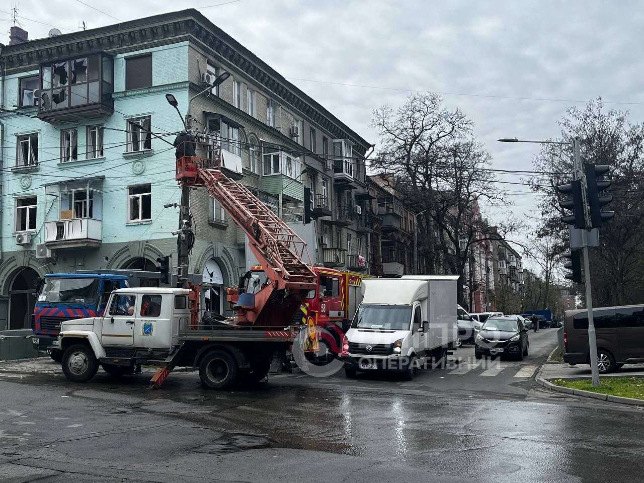 Перекриття руху в Дніпрі 16.04