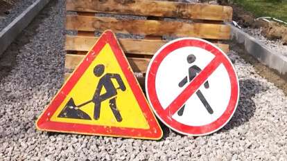 Перекрытие тротуара