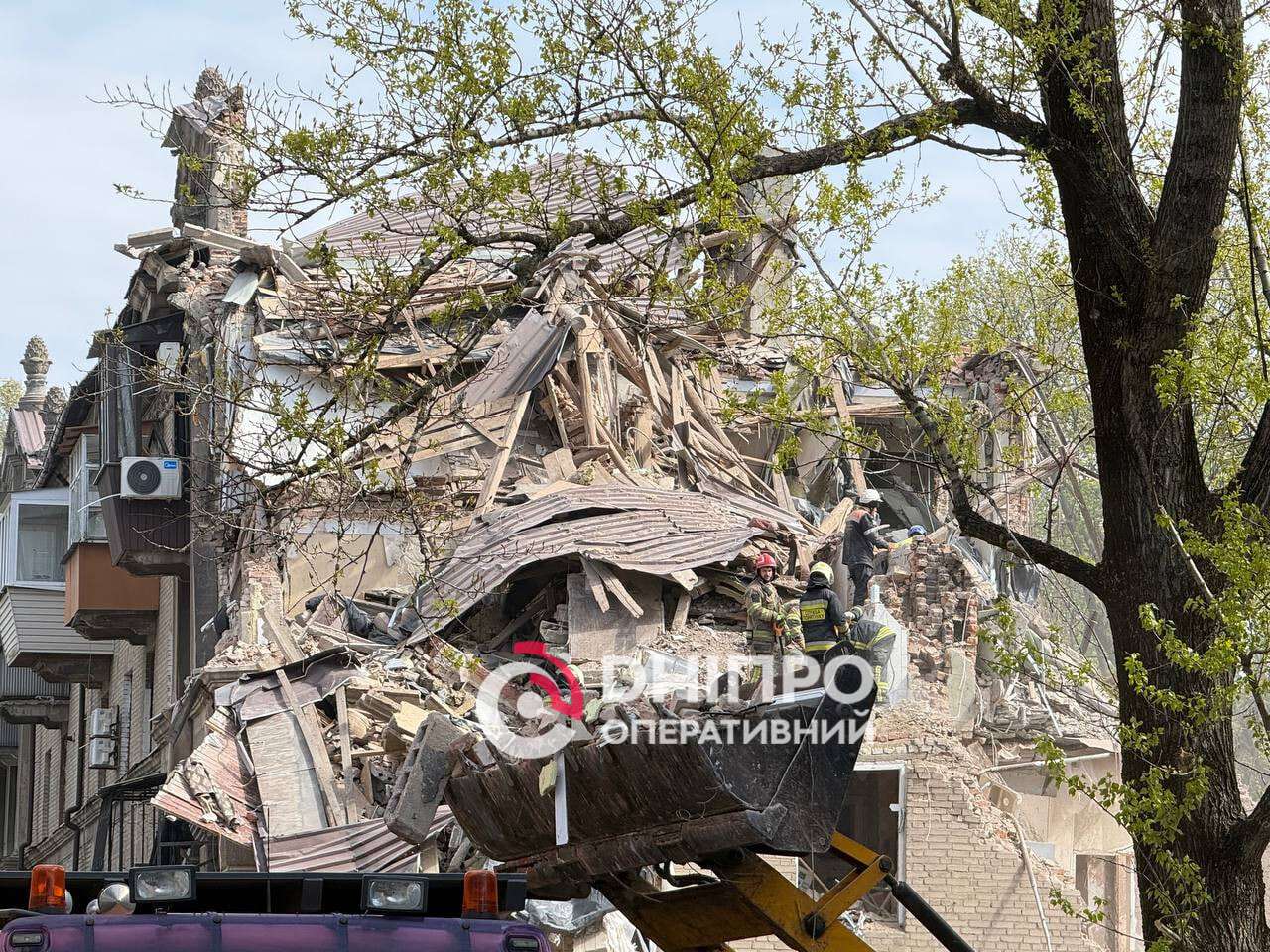 Наслідки атаки рф на Дніпро 25.04.2026