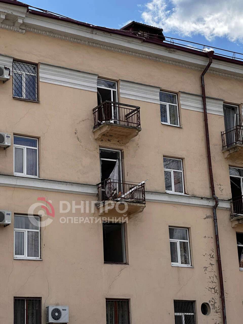 Наслідки атаки рф на Дніпро 25.04.2026