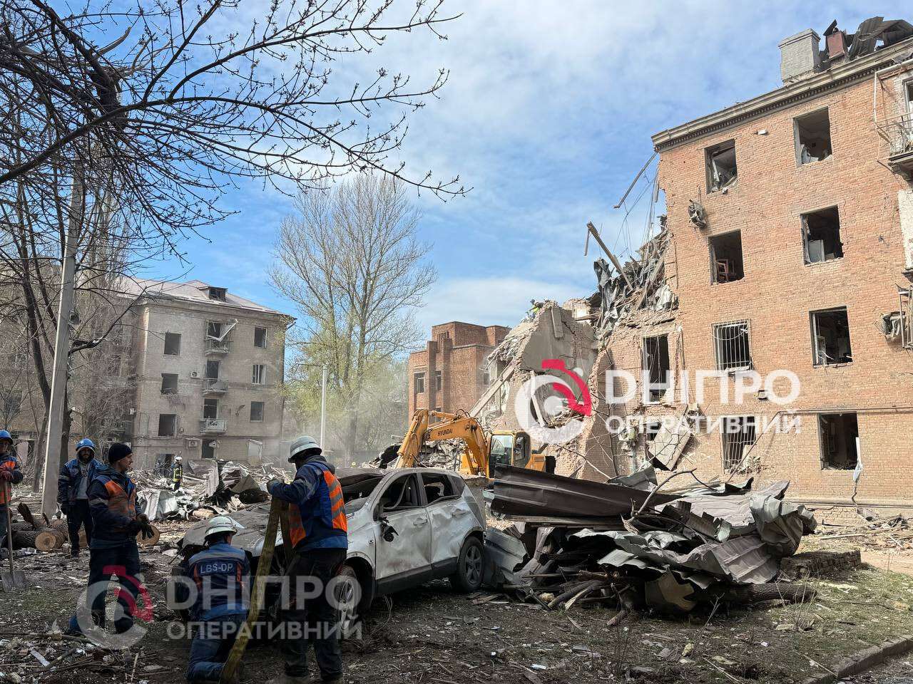 Последствия атаки рф на Днепр 25.04.2026