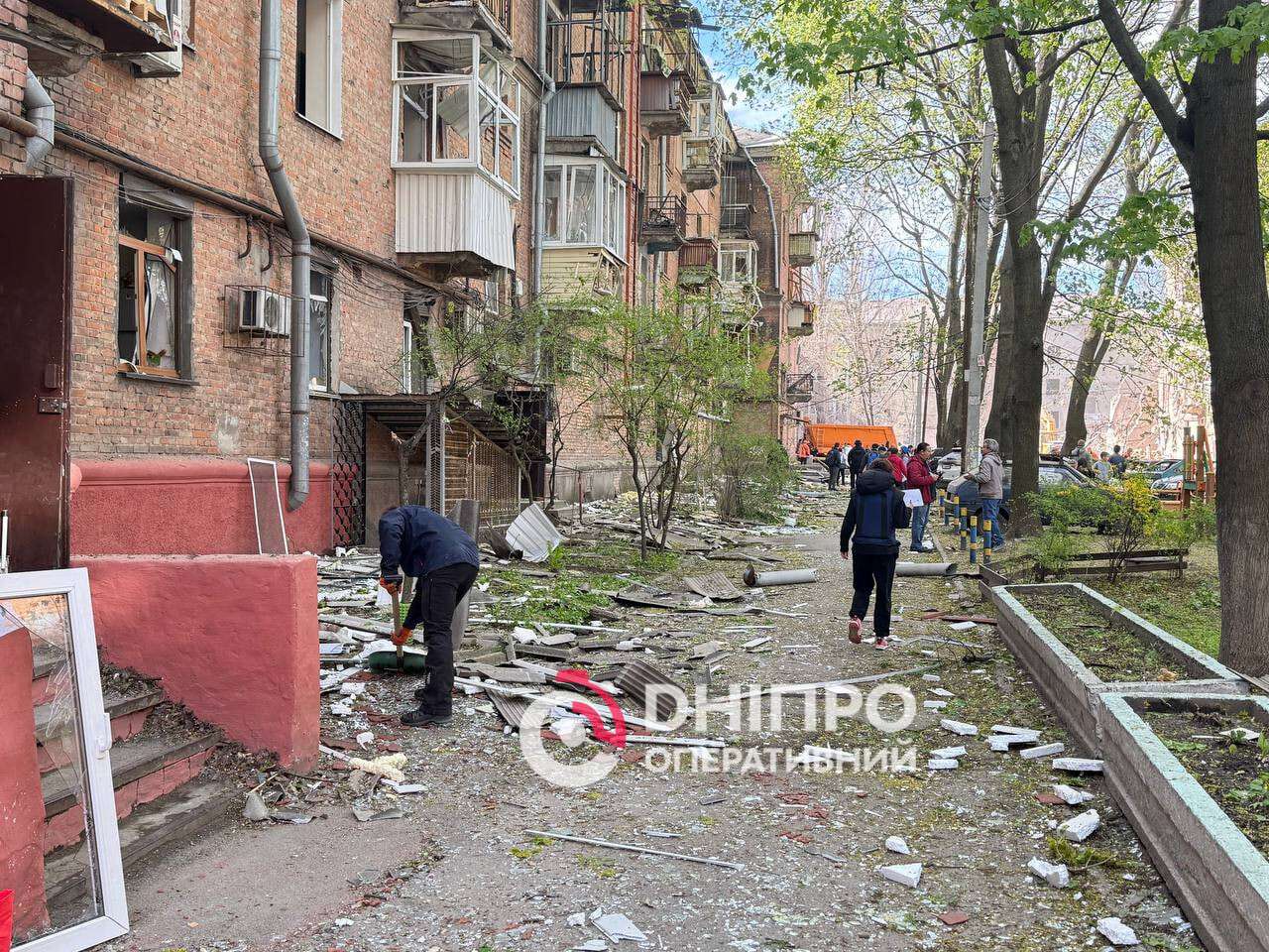 Последствия атаки рф на Днепр 25.04.2026