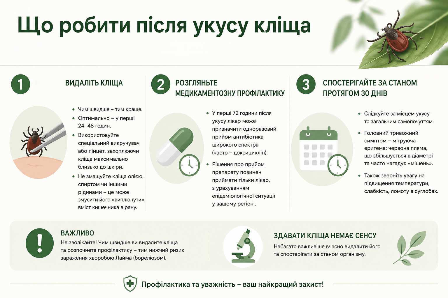 Что делать после укуса клеща и нужно ли сдавать его на анализ: подробное разъяснение