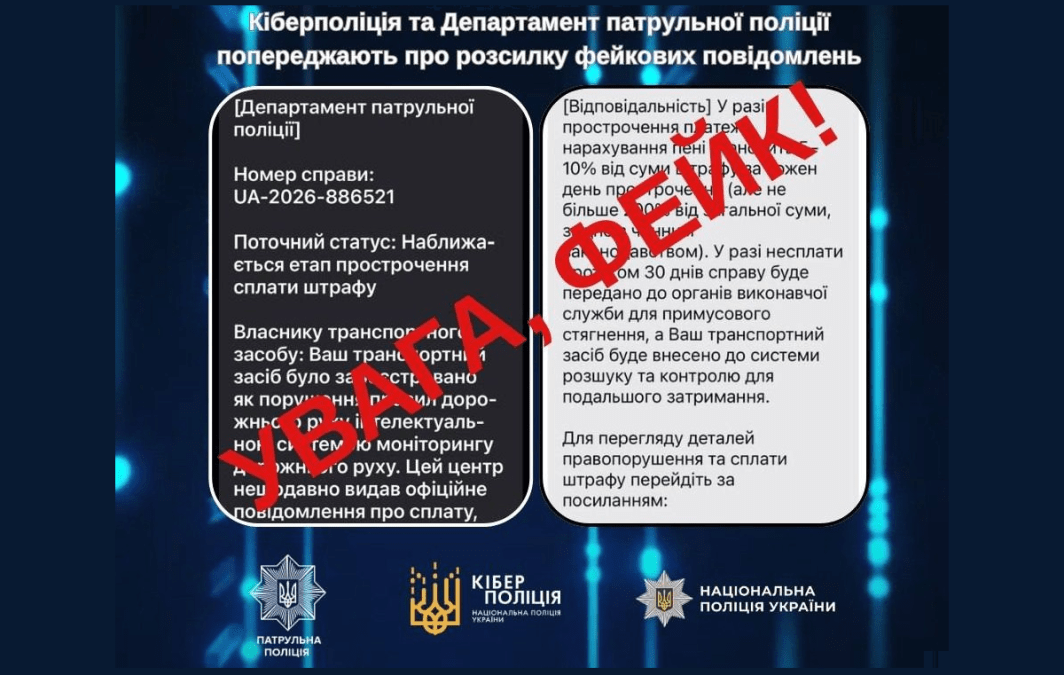 Фейкові штрафи від шахраїв