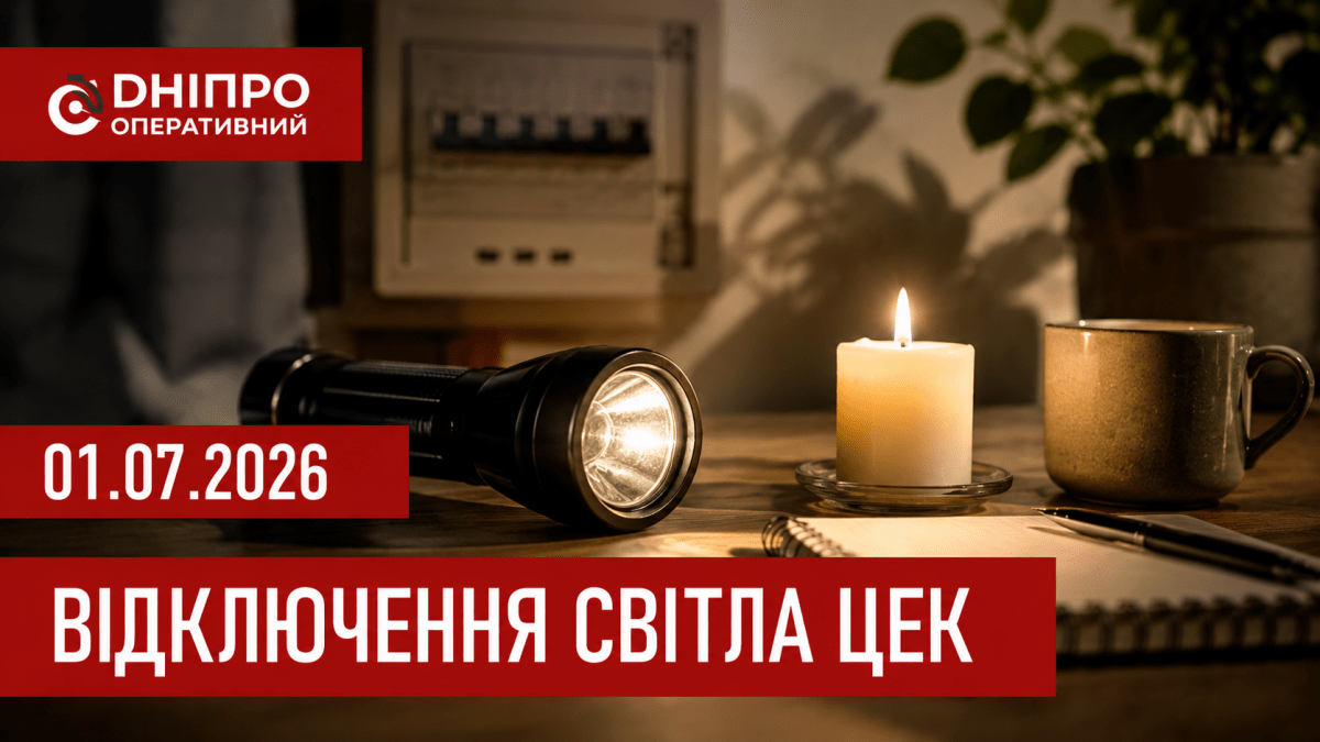 Графіки відключення світла ЦЕК Центральна енергетична компанія у Дніпрі 1 липня 2026: повна інформація
