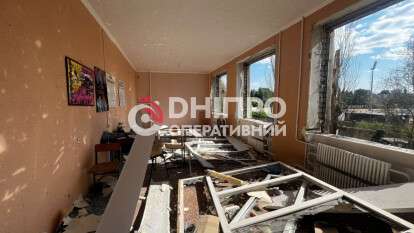 Коледж в Днепре пострадал от ракетного удара
