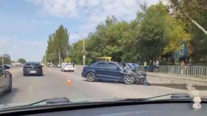 Тройное ДТП на Запорожском шоссе