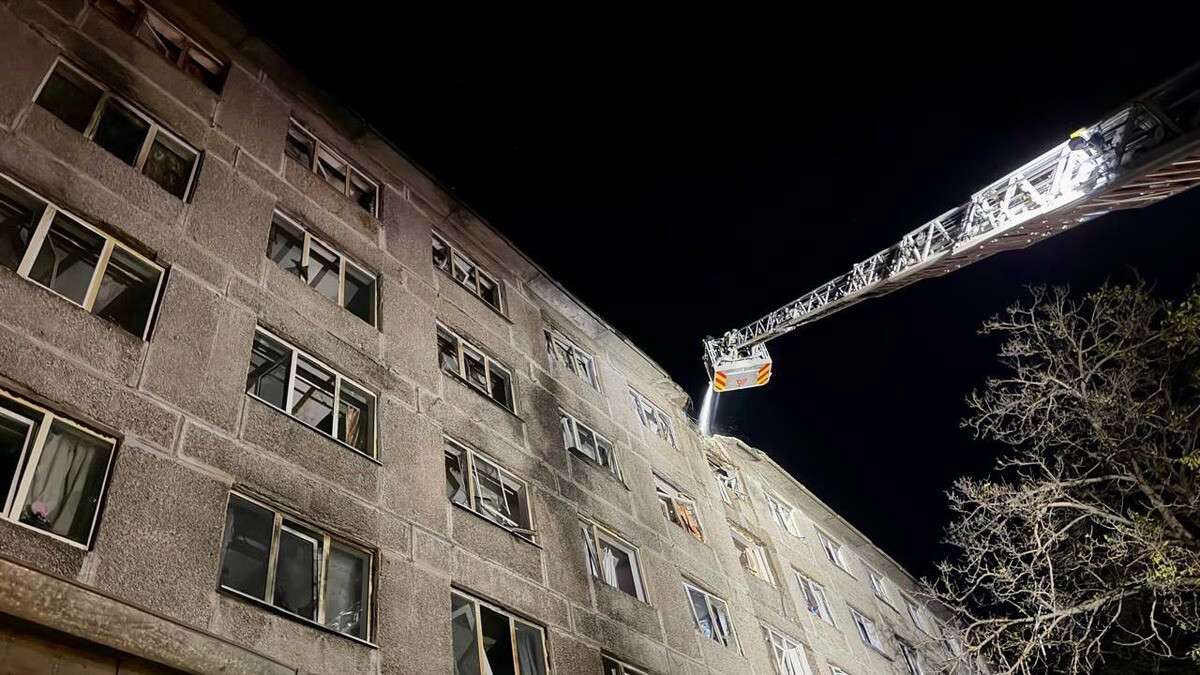 Удар по общежитие в Днепре 29 октября